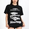 Balenciaga Scribble Graphic T-shirt- Black