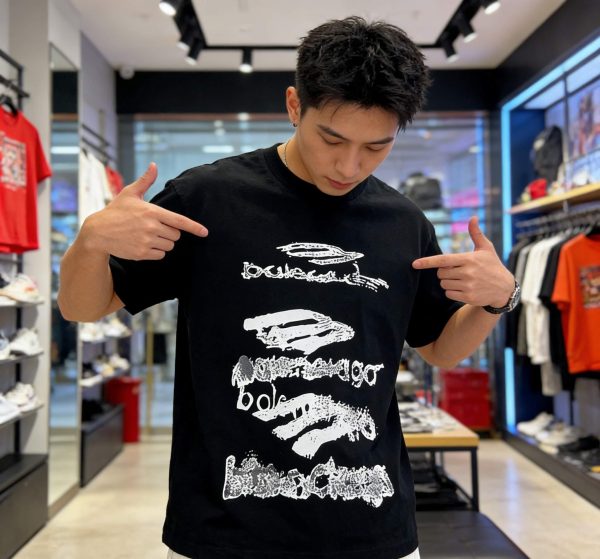 Balenciaga Scribble Graphic T-shirt- Black