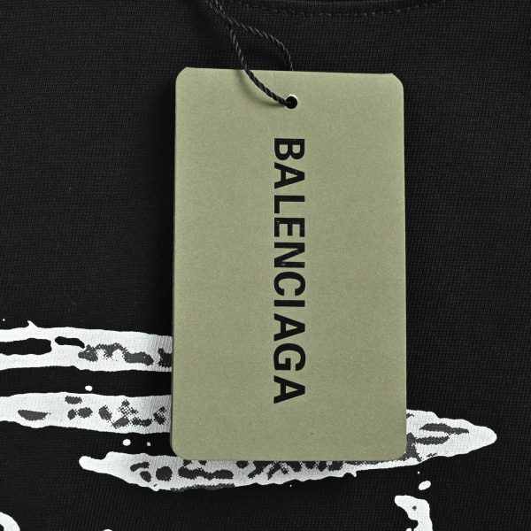 Balenciaga Scribble Graphic T-shirt- Black