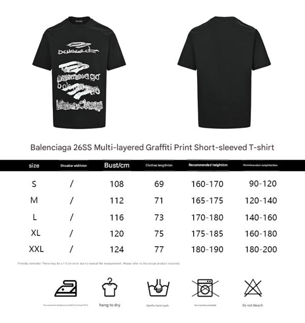 Balenciaga Scribble Graphic T-shirt- White