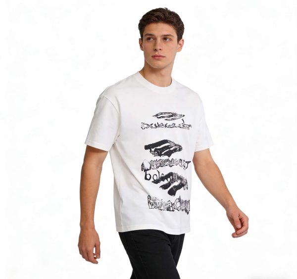 Balenciaga Scribble Graphic T-shirt- White