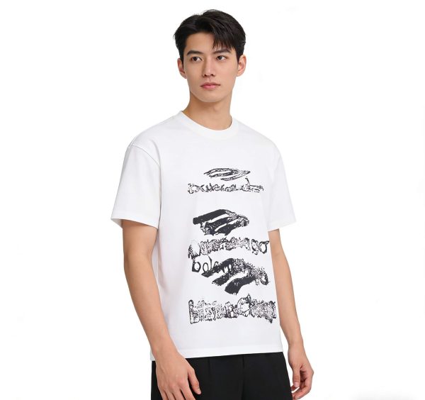 Balenciaga Scribble Graphic T-shirt- White