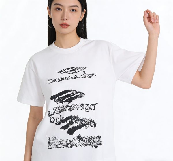 Balenciaga Scribble Graphic T-shirt- White