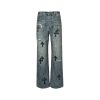 Chrome Hearts Cross Patch Denim Jeans-Washed Blue