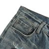 Chrome Hearts Cross Patch Denim Jeans-Washed Blue