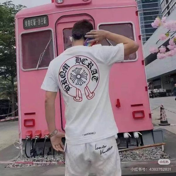 Chrome Hearts Horseshoe Print T-Shirt- White