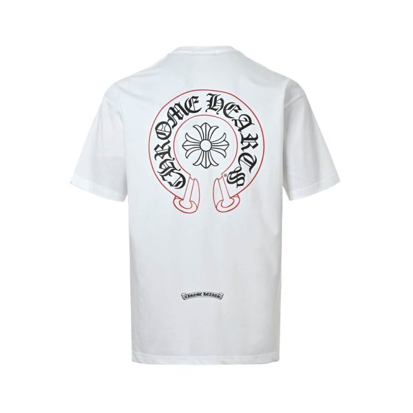Chrome Hearts Horseshoe Print T-Shirt- White