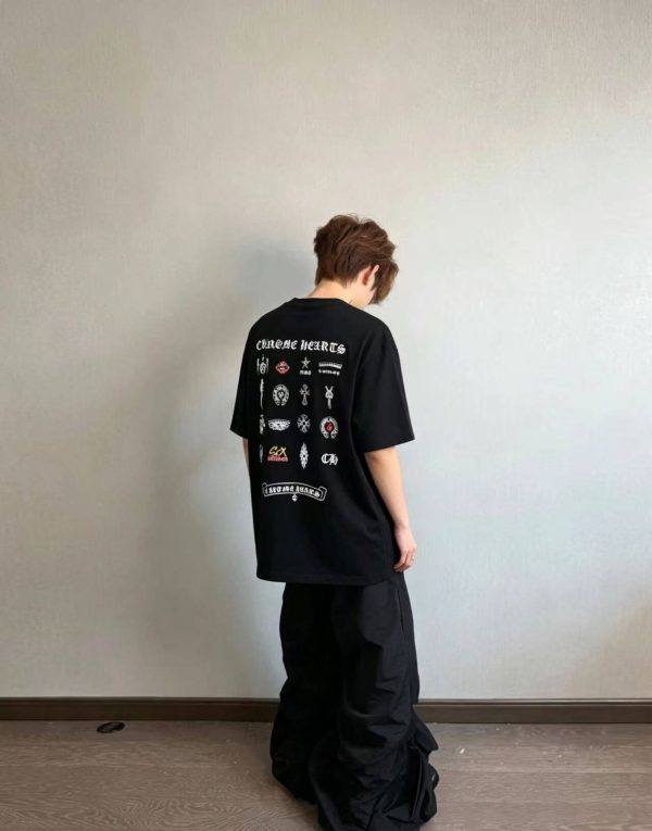 Chrome Hearts Multi Logo T-Shirt- Black