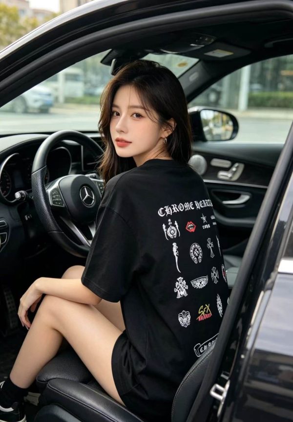 Chrome Hearts Multi Logo T-Shirt- Black