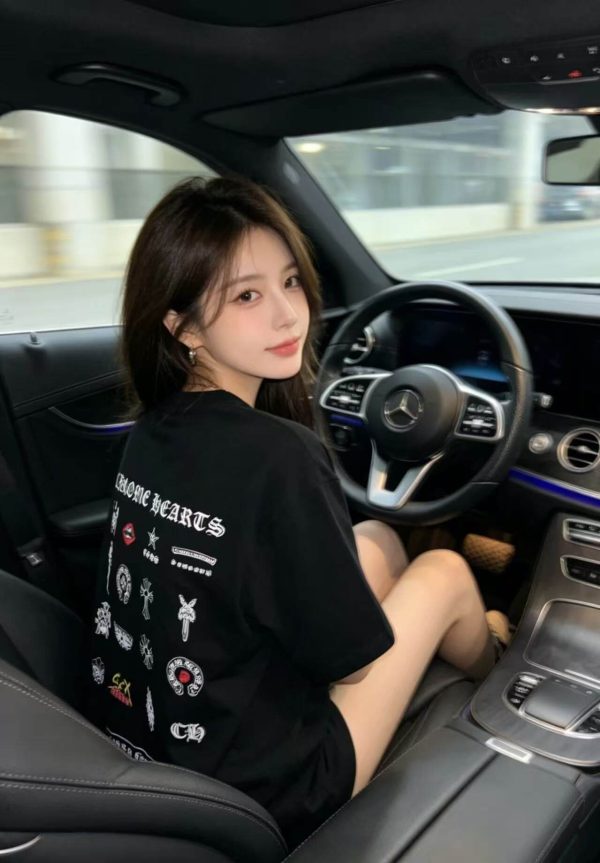 Chrome Hearts Multi Logo T-Shirt- Black
