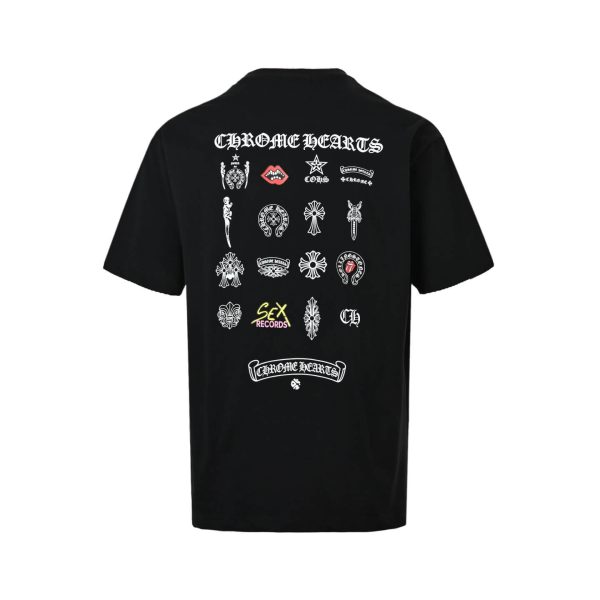 Chrome Hearts Multi Logo T-Shirt- Black