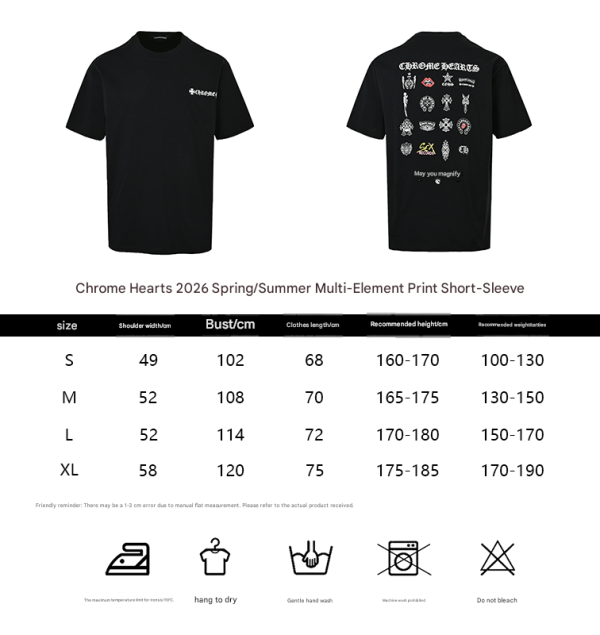 Chrome Hearts Multi Logo T-Shirt- White.