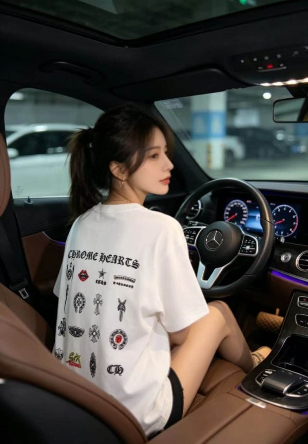 Chrome Hearts Multi Logo T-Shirt- White.
