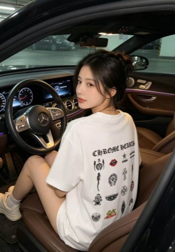 Chrome Hearts Multi Logo T-Shirt- White.