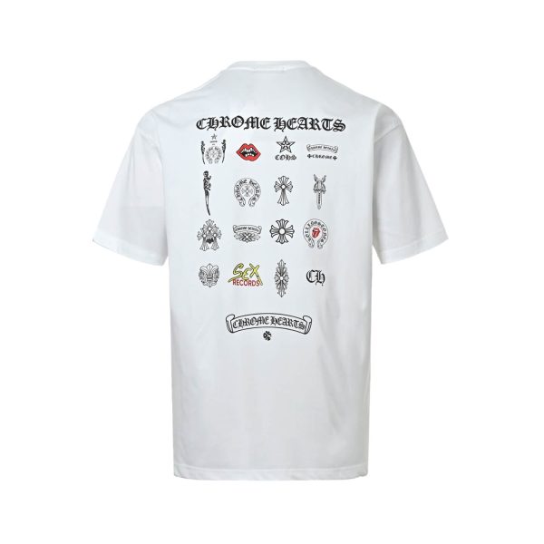 Chrome Hearts Multi Logo T-Shirt- White.