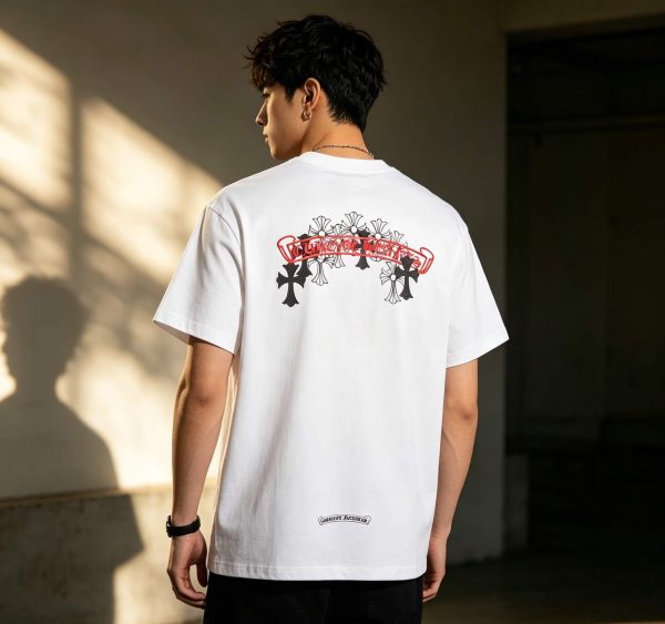 Chrome Hearts Red Cross Tee short-sleeve t-shirt- White