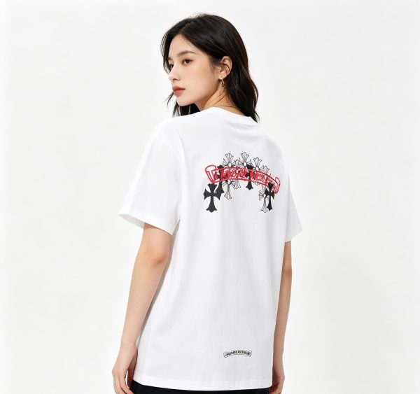 Chrome Hearts Red Cross Tee short-sleeve t-shirt- White