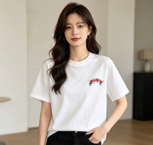 Chrome Hearts Red Cross Tee short-sleeve t-shirt- White