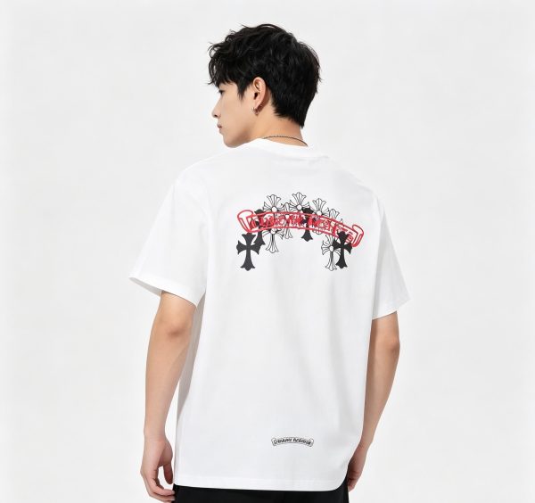 Chrome Hearts Red Cross Tee short-sleeve t-shirt- White
