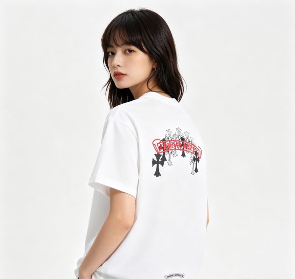 Chrome Hearts Red Cross Tee short-sleeve t-shirt- White