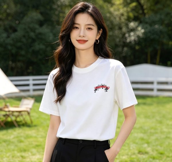 Chrome Hearts Red Cross Tee short-sleeve t-shirt- White