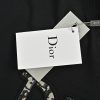 Dior white floral logo embroidered T-shirt- Black