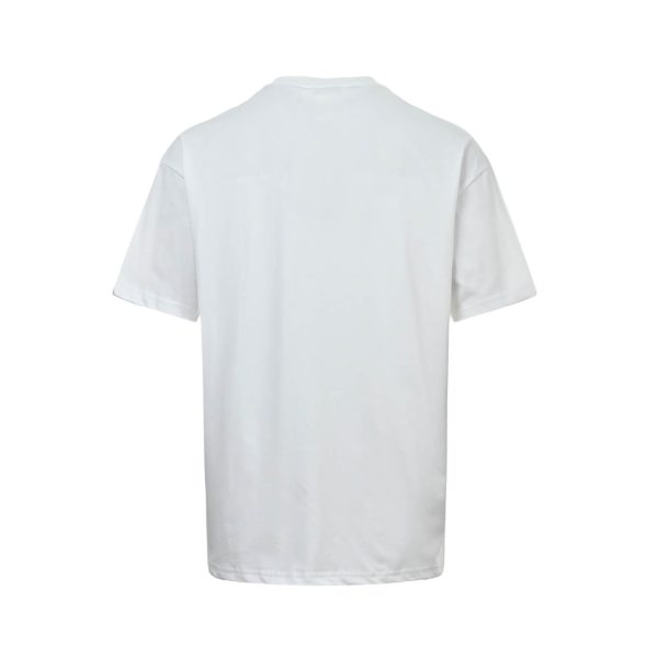 Dior white floral logo embroidered T-shirt- White