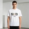 Fendi FF Yellow Eyes Printed T-Shirt- White