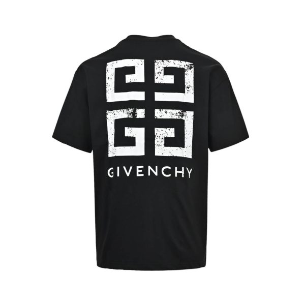 Givenchy Distressed Logo T-Shirt- Black