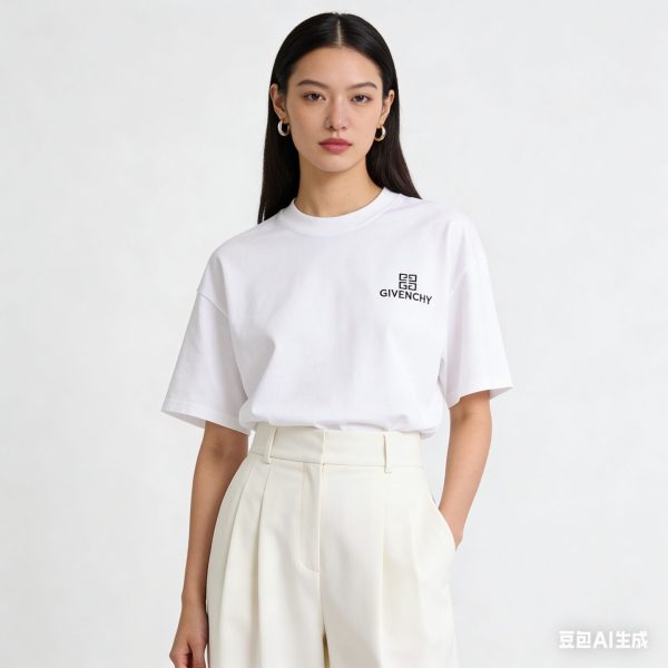 Givenchy Distressed Logo T-Shirt- White