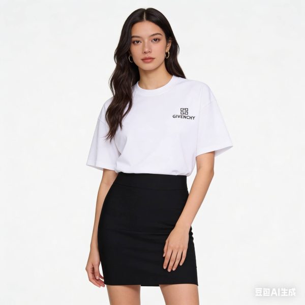 Givenchy Distressed Logo T-Shirt- White