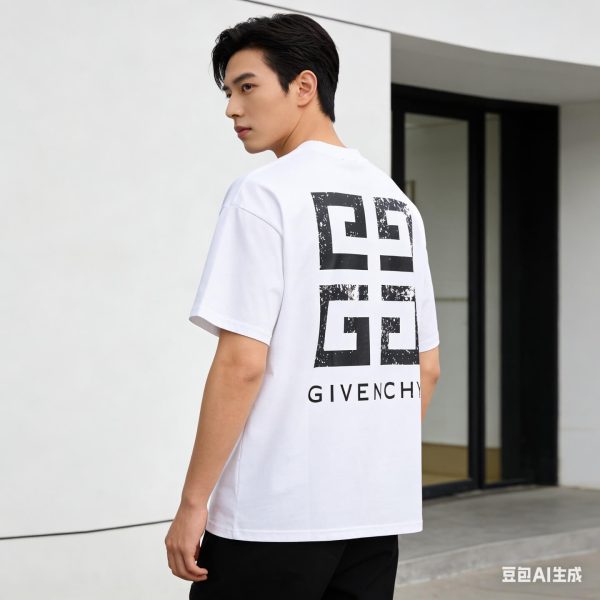 Givenchy Distressed Logo T-Shirt- White