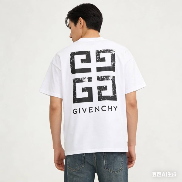 Givenchy Distressed Logo T-Shirt- White