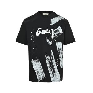 Gucci Brushstroke Logo T-shirt – Black (10) Gucci Brushstroke Logo T-shirt – Black