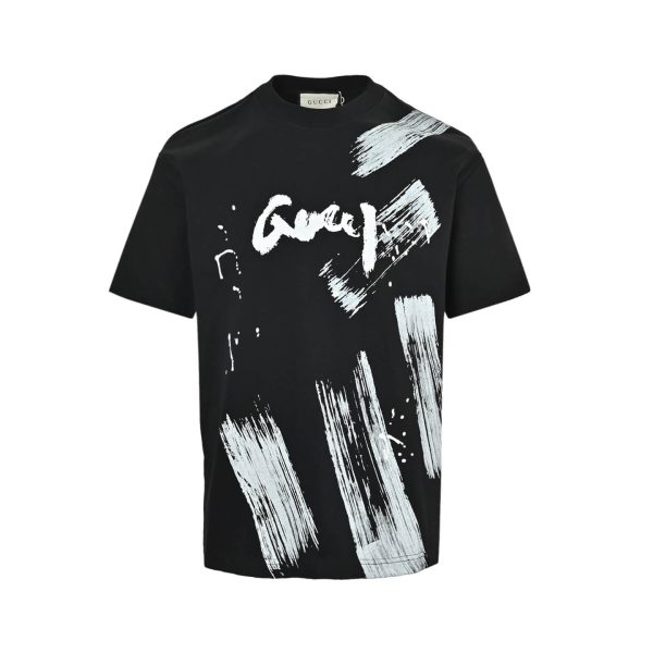 Gucci Brushstroke Logo T-shirt – Black