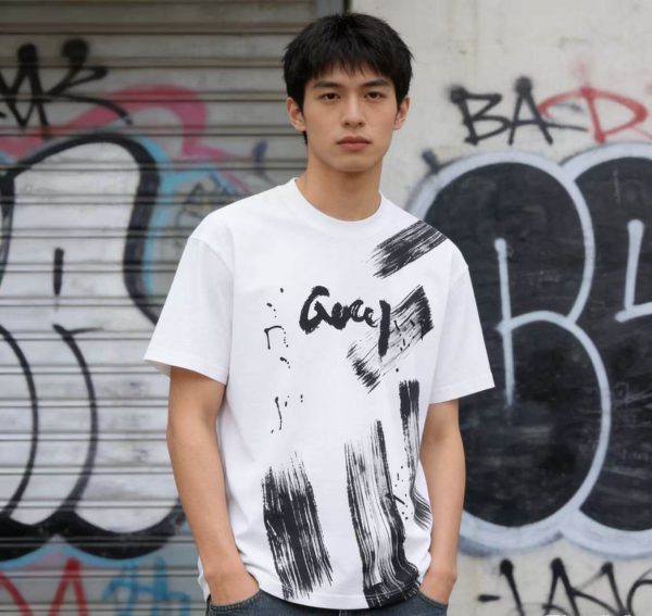 Gucci Brushstroke Logo T-shirt – White