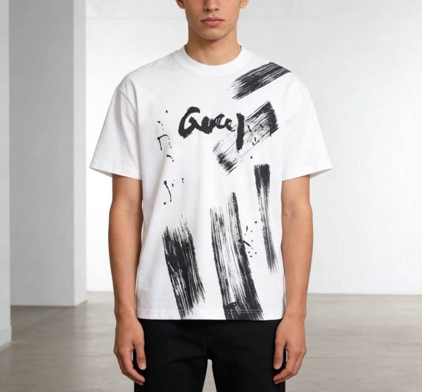 Gucci Brushstroke Logo T-shirt – White