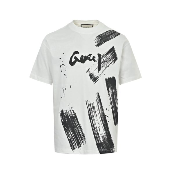 Gucci Brushstroke Logo T-shirt – White