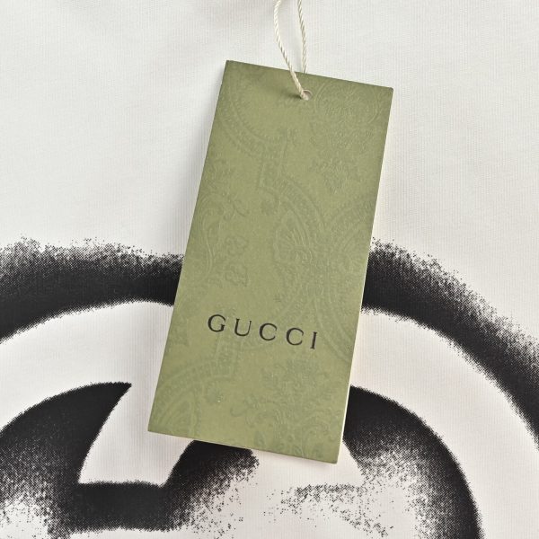 Gucci Interlocking Sprayed Logo T-Shirt- White