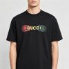 Gucci Logo-Print Cotton-Jersey T-Shirt- Black (1) Gucci Logo-Print Cotton-Jersey T-Shirt- Black