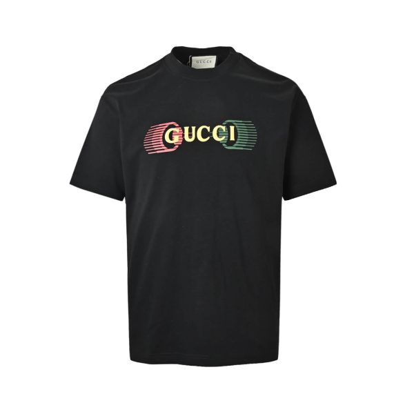 Gucci Logo-Print Cotton-Jersey T-Shirt- Black (11) Gucci Logo-Print Cotton-Jersey T-Shirt- Black