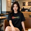 Gucci Logo-Print Cotton-Jersey T-Shirt- Black (2) Gucci Logo-Print Cotton-Jersey T-Shirt- Black