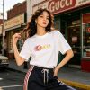 Gucci Logo-Print Cotton-Jersey T-Shirt- White