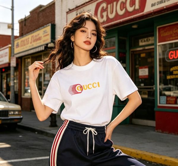 Gucci Logo-Print Cotton-Jersey T-Shirt- White