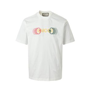 Gucci Logo-Print Cotton-Jersey T-Shirt- White (9) Gucci Logo-Print Cotton-Jersey T-Shirt- White
