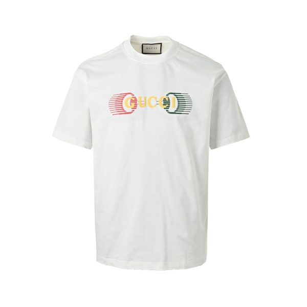 Gucci Logo-Print Cotton-Jersey T-Shirt- White