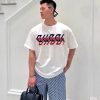 Gucci Mirror Logo-Print Cotton-Jersey T-Shirt- White
