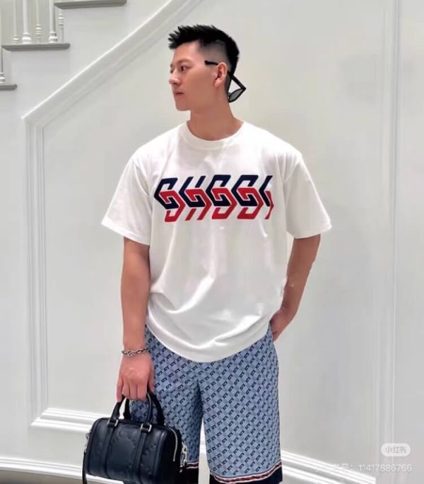 Gucci Mirror Logo-Print Cotton-Jersey T-Shirt- White