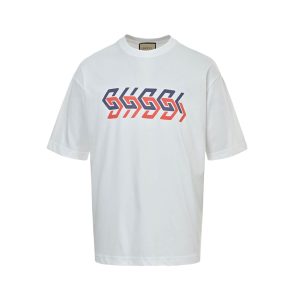 Gucci Mirror Logo-Print Cotton-Jersey T-Shirt- White