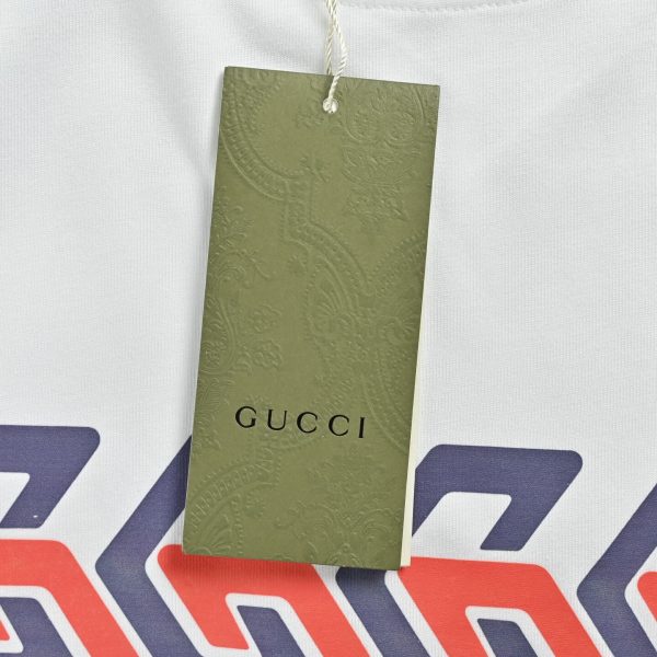 Gucci Mirror Logo-Print Cotton-Jersey T-Shirt- White